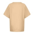 thumbnail image 7 of Tops for Women Trendy Sweater Dresses Women V Neck Tops Long Sleeve Womens T Small Items Loose Fitting Pajamas Scrub Blouses Bulk Winter Items Womens Medium Long Sleeve Shirt Summer for Khaki M, 7 of 7