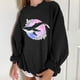 thumbnail image 4 of Sudadera extragrande de lana de manga larga con cuello redondo y estampado de océano salvaje para mujer Fridja fhghd273, 4 of 9
