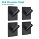thumbnail image 4 of Aquaterior Hook Towel Hanger Adhesive Heavy Duty Stainless Steel Bathroom 4Pack, 4 of 11