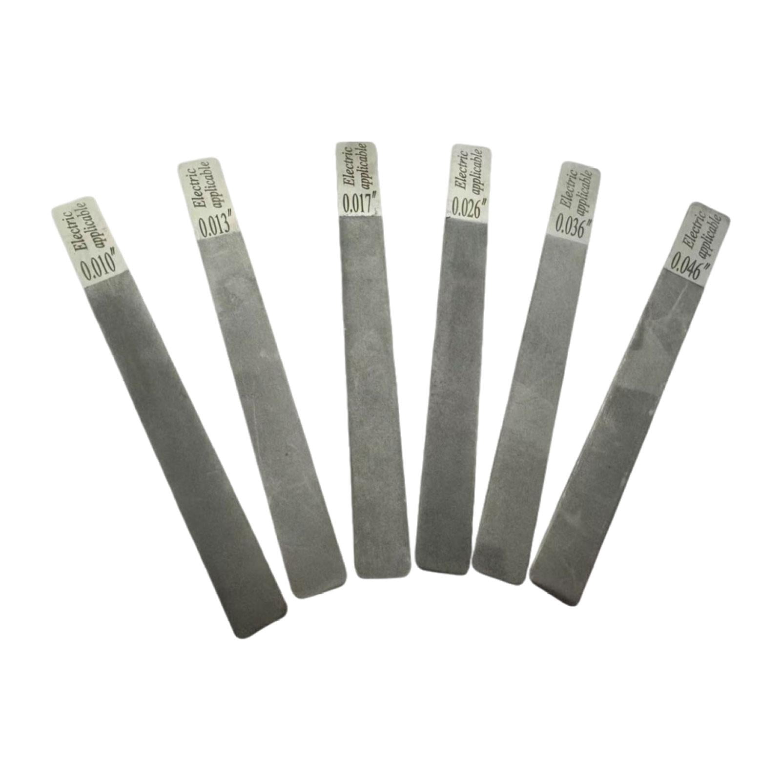 LeeQinersw 6Pcs Guitar Gauged Nut Slotting File Set Stainless Steel for Repairing Parts Electric 10 to 46