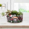 thumbnail image 4 of Succulent Pots Resin Statue Flower Planter With Drainage Flower Plants Decor Gift For Garden Office, 4 of 13