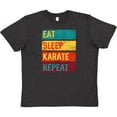 thumbnail image 3 of Inktastic Eat Sleep Karate Repeat Youth T-Shirt, 3 of 5