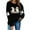 Black, variant on Halloween Sweatshirts for Womens Crewneck Ghost Printed Shirts Fall Winter Long Sleeve Sweaters Casual Blouses Loose Sweatshirt Pullover Top Halloween Costumes