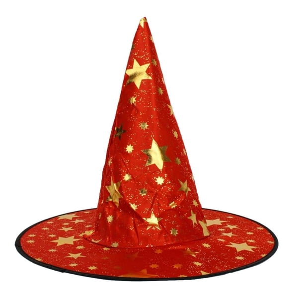 Sombrero puntiagudo de de para niños Accesorios de disfraces de disfraces de Halloween rojo jinwen Sombrero de mago para niños