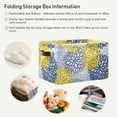 thumbnail image 5 of Large Foldable Storage Bin Yellow Blue Chrysanthemums Fabric Storage Baskets Collapsible Decorative Baskets Organizing Basket Bin with PU Handles for Shelves Home Closet-2Pack Decor Gifts, 5 of 7
