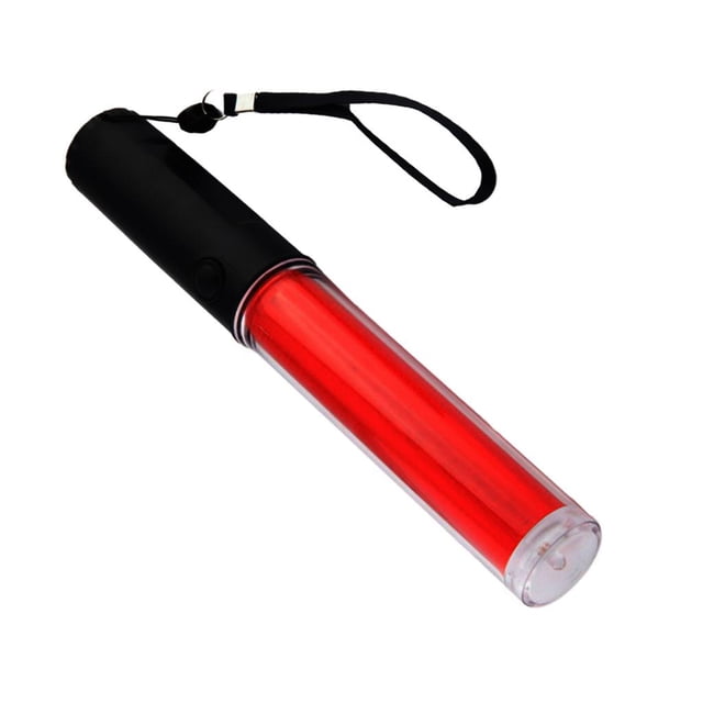 Varita de seguridad de de 26 cm, linterna de varilla de seguridad para vehículos LED, control de seguridad vial libre Cola semáforo