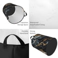thumbnail image 2 of Marble Pattern Black Gold Laundry Hamper Medium Storage Basket/Toy Organizer/Dirty Clothes Bucket, 2 of 5