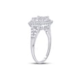thumbnail image 4 of 14kt White Gold Womens Round Diamond Right-Hand Cluster Ring 1 Cttw, 4 of 4