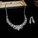 thumbnail image 5 of Conjunto de collar y pendientes de cristal para novia, Gargantilla con colgante de diamantes de imitación plateados, conjunto de joyería nupcial brillante para mujer, 2 uds., 5 of 5
