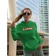 thumbnail image 2 of L' Amour Toujours Banner Hoodie Women -Image by Shutterstock, Female 4X-Large, 2 of 4