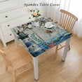 thumbnail image 2 of nygtbtfer Coastal Nautical  Tablecloth, Fitted Table Cover with Elastic for  Tables, Summer Beach Anchor Ocean Coral Vintage Table Cloth Outdoor Dinning Party  Tablecloths, 2 of 7