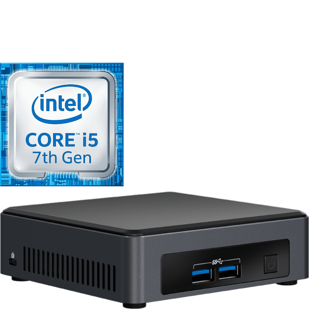 Intel NUC NUC7i5DNKE Mini PC/HTPC, Intel Dual-Core i5-7300U Upto 3.5GHz,  16GB DDR4, Samsung 970 EVO NVMe 500GB SSD, Wifi, Bluetooth, 4k Support,  Dual 