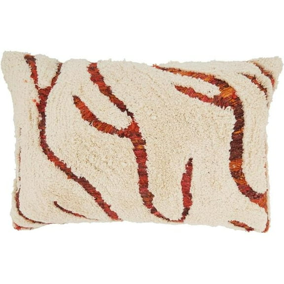 Tufted Symmetry Embroidered Down Filled Throw Pillow