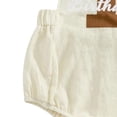 thumbnail image 4 of WUANDIXFA Cache-Couche pour Bébé Basique à Col Rond Mignon d'Été Décontracté en Coton Biologique Sans Manches Barboteuse Tenues pour Nourrisson Barboteuse pour Nouveau-Né Beige, 6-12 Mois, 4 of 6