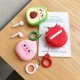 thumbnail image 4 of Funda de silicona para Airpods Pro compatible con Airpods Pro Case Funny Cute 3D Cartoon Cover [Serie de frutas y verduras] (Fresa sonriente) JAMW Sencillez, 4 of 5
