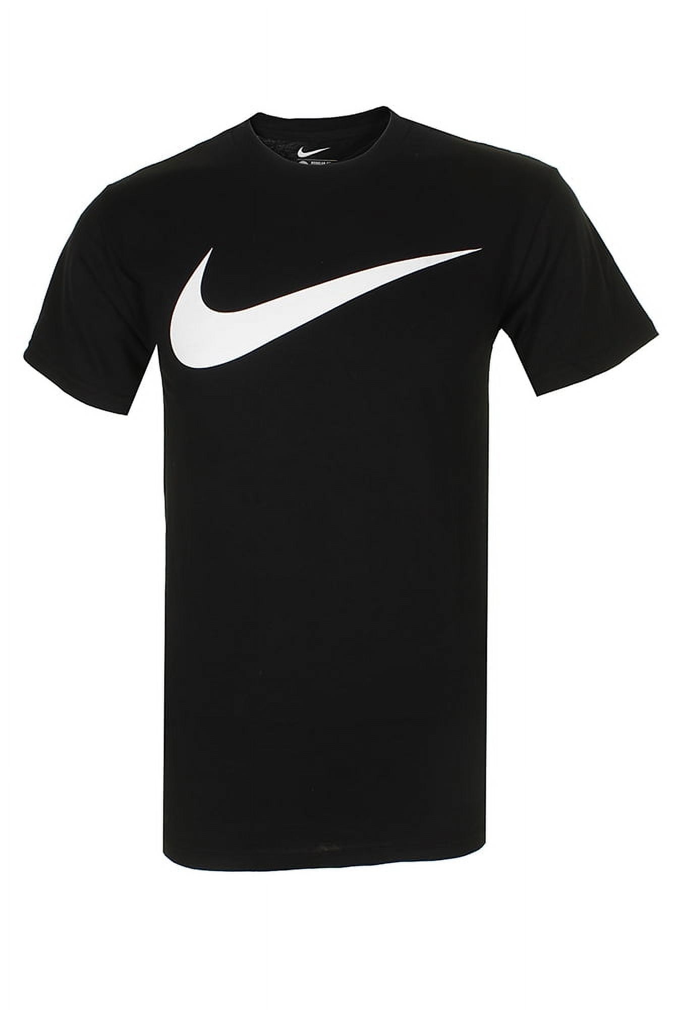 Nike Men's Short Sleeve Swoosh Graphic Active T-Shirt White