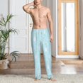thumbnail image 5 of Uemuo Cute Bunny Pattern Men's Wide Leg Palazzo Lounge Pants with Pockets Light Weight Loose Comfy Casual Pajama Pants-X-Large, 5 of 9