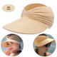 thumbnail image 1 of Sombrero de playa para mujer, sombrero de copa vacío para primavera y verano, sombrero para el sol 50 +, sombrero para el sol para mujer, sombrero deportivo para exteriores, 1 of 6