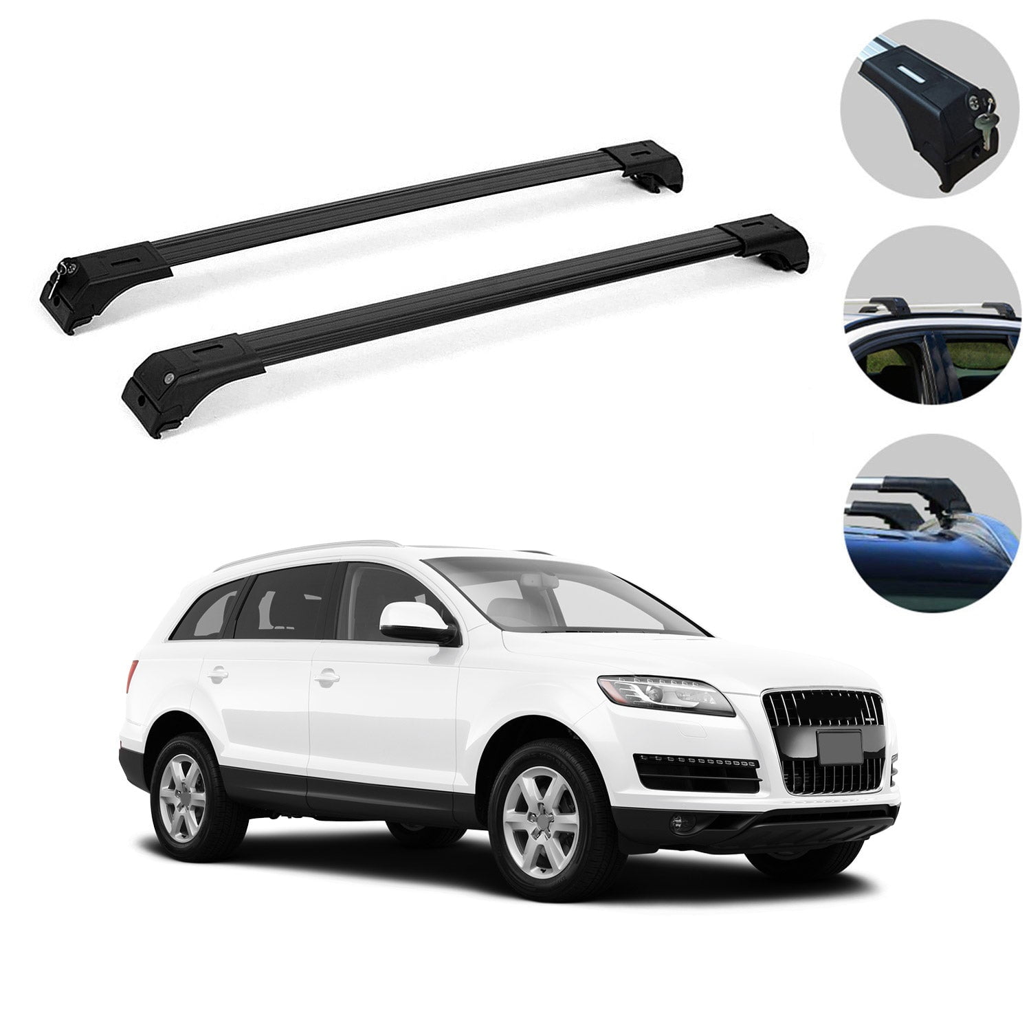 OMAC Roof Rack fits Audi Q7 4L 20072015 Cross Bars Top Luggage Carrier