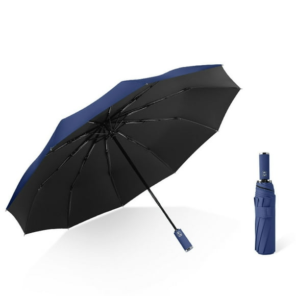Xihbxyly Paraguas Totalmente Automático, Diseño Resistente Al Viento, Tejido de Protección Solar de Alta Densidad, Plegado Compacto, Fácil de Usar con Una Sola Mano, Ideal para Viajes Al Aire Libre,