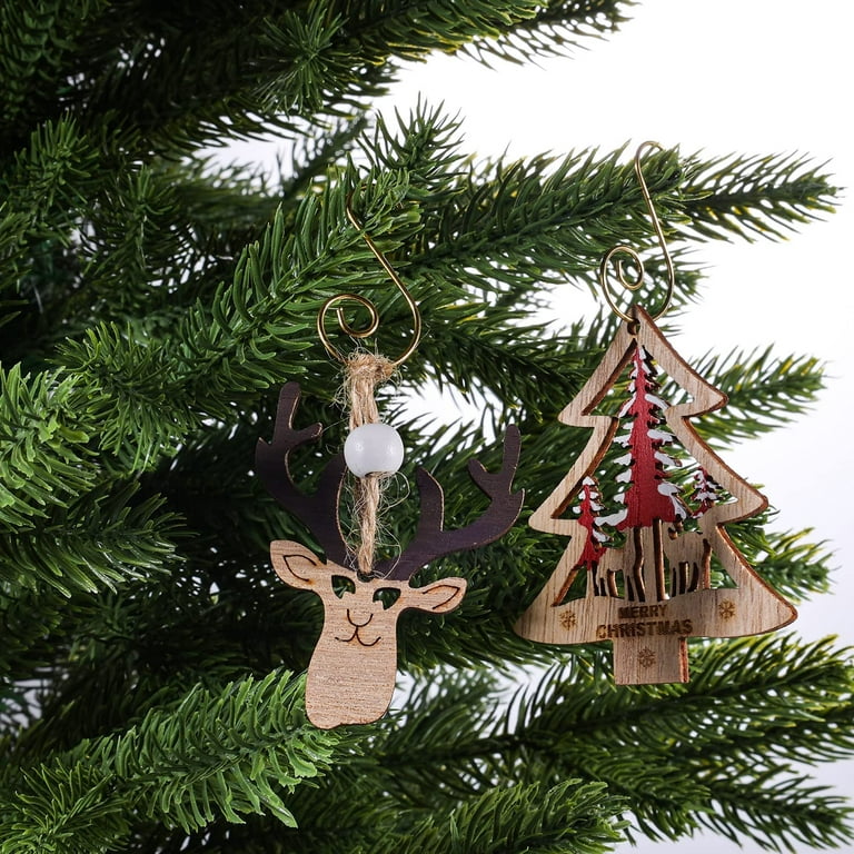 Dockapa 100pcs Christmas Ornament Hooks Christmas Tree Hanging Hooks Ornaments Hook Small Metal Ornament Hanging Hooks for Christmas Tree Christmas Balls