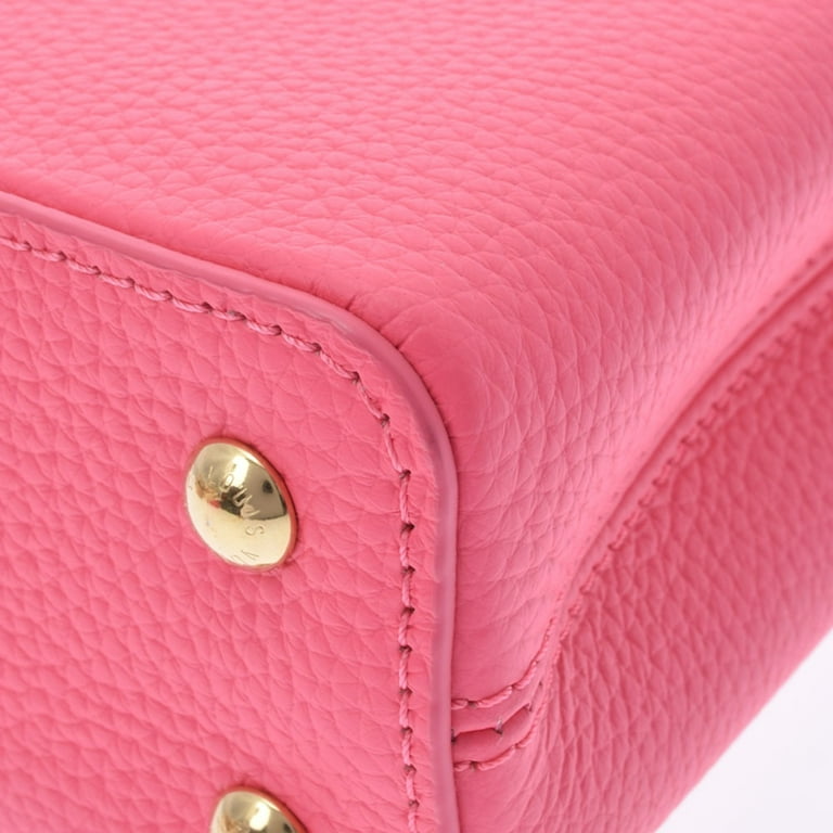 Louis Vuitton LV Women Capucines Mini Handbag Rose Pink Taurillon