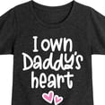 thumbnail image 3 of Instant Message - I Own Daddy's Heart - Toddler & Youth Girls Short Sleeve Graphic T-Shirt, 3 of 6