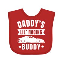 Inktastic Daddys Lil Racing Buddy Boys or Girls Baby Bib