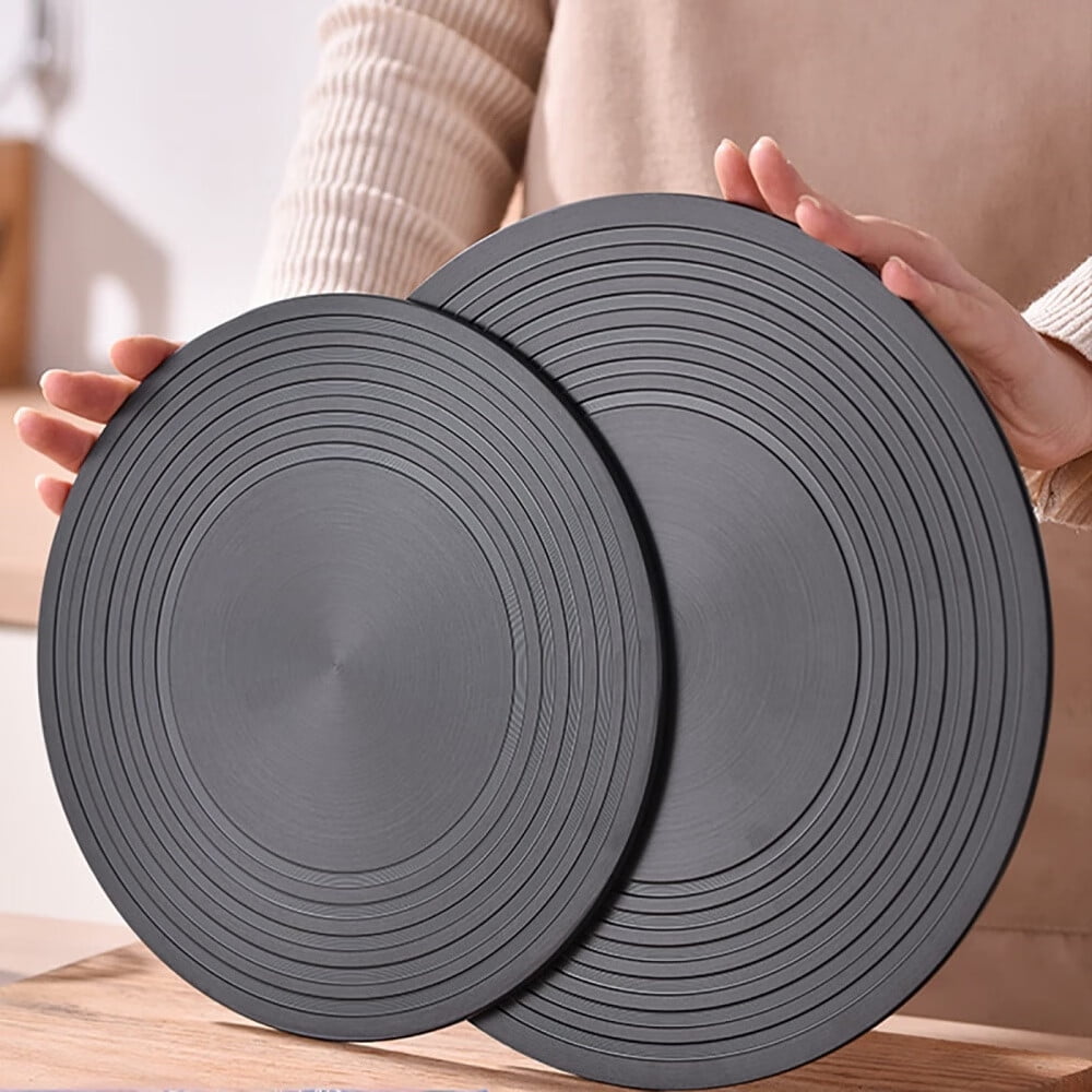 Gas Stove Diffuser Set of 2,9.3'' & 11'' Range Heat Diffuser Plate,Aluminum Gas Reducer Flame Guard Simmer Ring Plate,Round Fast Defrosting Tray,Protects Pot Cookware Accessories