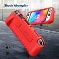 thumbnail image 5 of Fintie Kids Case for Nintendo Switch OLED Model 2021 with 2 Game Card Slots - [Kids Friendly] Ultralight Shockproof Protective Cover, Ergonomic Grip Case for Switch OLED Model Console 7.0", Red, 5 of 9