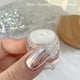 thumbnail image 2 of 1 caja de polvo para uñas con espejo de luz de luna, brillos finos plateados, pigmentos de efecto metálico, esmalte de Gel, polvos holográficos cromados para uñas, 2 of 4