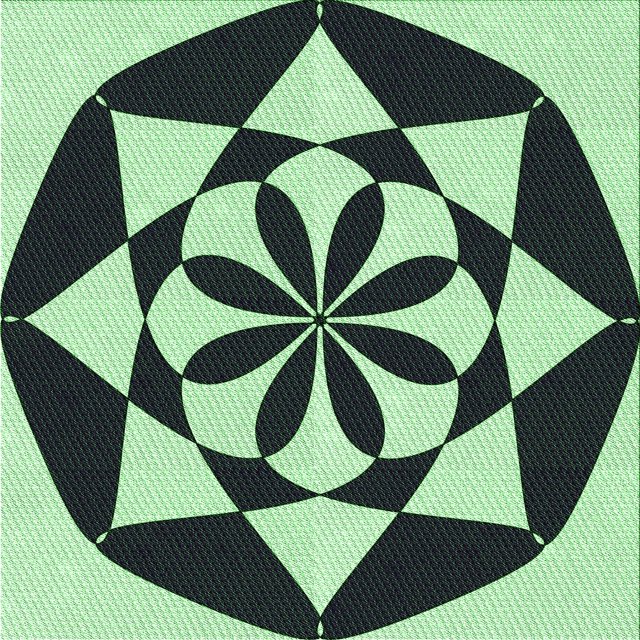 Ahgly Company Machine Washable Indoor Square Transitional Dark SlateGray or Dark SlateGrey Green Area Rugs, 6' Square