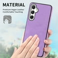 thumbnail image 2 of Dteck for Samsung Galaxy A34 5G Case, Slim Skin-Friendly PU Leather with Anti-Scratch Microfiber Lining Protective Back Cover,Purple, 2 of 8