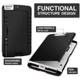 Sooez Clipboard with Storage, High Capacity Nursing Clipboard with Pen