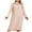 Pink, variant on Aofany Plus Size Nightgowns for Women House Dress Long Sleeve Loungewear Solid Color Square Collar Nightgowns Sleepwear