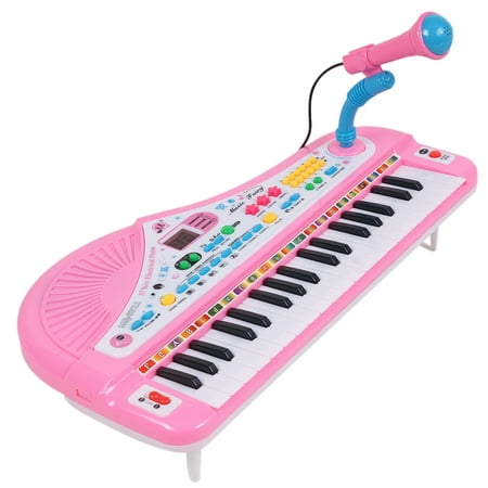 37 Key Electronic Keyboard Digital Display Piano Musical Toy with Mic for Children - Color (Best 76 Key Digital Piano)