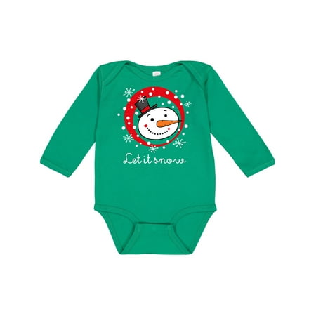 

Inktastic Let It Snow 4 Gift Baby Boy or Baby Girl Long Sleeve Bodysuit