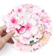 thumbnail image 4 of Pegatinas de flores de cerezo, 50 pegatinas estéticas para ordenador portátil, pegatinas impermeables de Sakura, paquete de pegatinas para tazas de coche para álbum de recortes de computador, 4 of 5