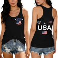 thumbnail image 2 of Sewkxo 4th of July Independence Day Tanks Tops Womens 250 Anniversary USA Patriotic Crew Neck American Flag Print Tanks Tops,Black L, 2 of 6