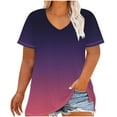 thumbnail image 1 of Short pour Femmes Col en V Manches Courtes Imprimé Base Chemise pour Femmes, Haut Décontracté Grande Taille Imitation Rack, 1 of 9
