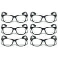 thumbnail image 2 of 6 Pairs of Classic Comfortable Reading Glasses - Spring Hinge Neon Color Clear Lens Readers, 2 of 2