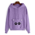 thumbnail image 7 of Yteetum Women's Pet Pouch Hoodies Oversized Drawstring Front Carry Pet Pouch Pullover Hooded Sweatshirts Womens Pet Graphic Print Loose Pet Big Pockets Long Sleeve Hooded Sweatshirt Fall Clothes, 7 of 7