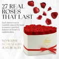 thumbnail image 2 of Rosas preservadas en una caja GLAMOUR BOUTIQUE 27 tratadas en color rojo, 2 of 9