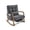 Dark Gray, variant on Homefun Corduroy Rocking Chair Wood Frame with Footrest Adjustable Back Storage Pocket for Nursery Living Room,Green
