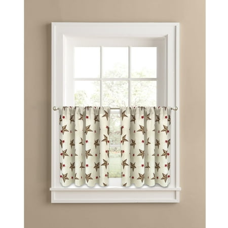 Texas Longhorns Window - Better Homes & Gardens Texas Stars Kitchen Curtains, Set of 2 or Valance