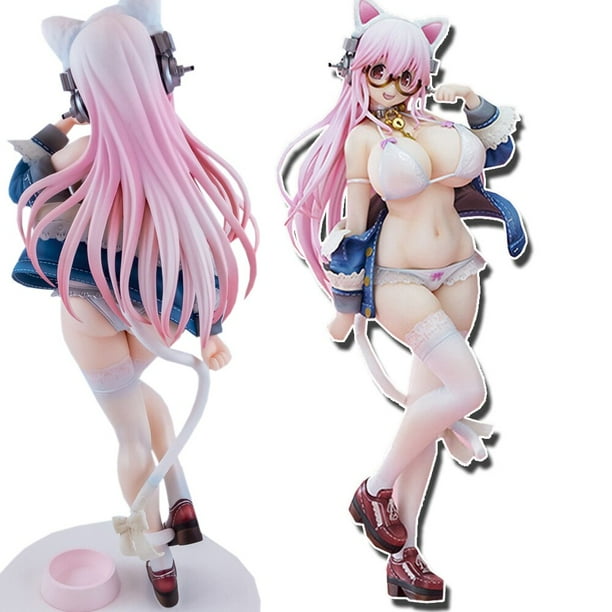 Waifu figura de Anime Hentai, chica Sexy, Sonico, gato blanco Ver. Figura de PVC coleccionable, modelo de juguete de Anime Fivean unisex