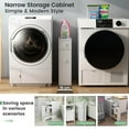 thumbnail image 6 of Costway Bathroom Floor Cabinet Toilet Narrow Storage Organizer with Flip Top White, 6 of 10