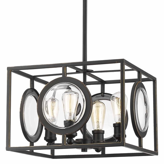 Z-Lite Port 17.75" 4 Light Pendant in Olde Bronze