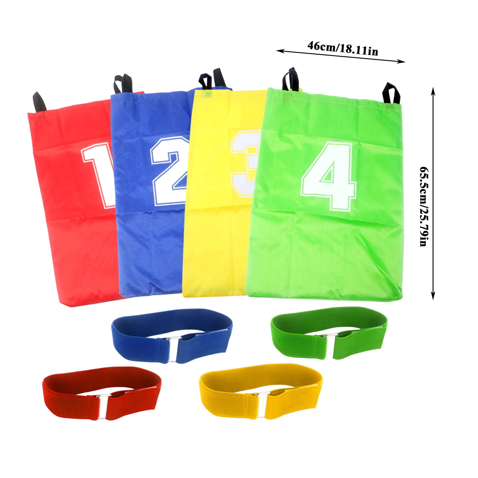 8 Piece Outdoor Games Kit for Kids, Includes Potato Sack Race Bags, Bean Bag Toss, 4 Leg Pulling Competition Belts, Egg Spoon Relay, for Easter&Birthday Parties (Potato Sack Race Bags)