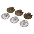 thumbnail image 4 of 6 piezas de bronce / metal plateado Steampunk joyería que hace reloj rueda colgantes colores s a juego collar fabricac Soledad Encantos de engranajes Steampunk, 4 of 7